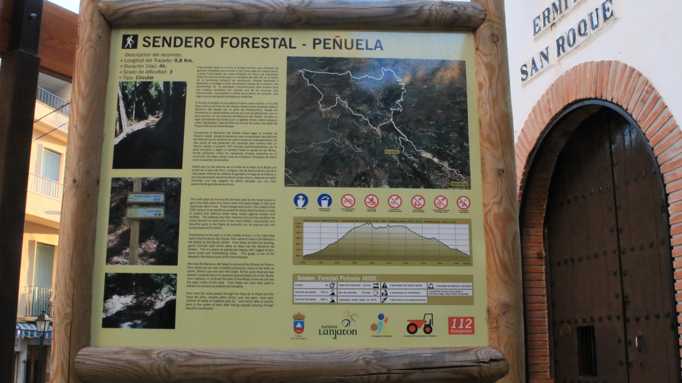Rich results on google SERP when seaching for Sendero Forestal- Peñuela
